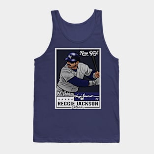 Reggie Jackson New York Y Throwback Card Tank Top